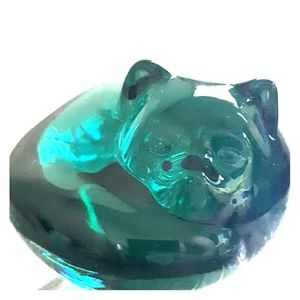 Vintage 1975 German - Warmensteinach Crystal Cat